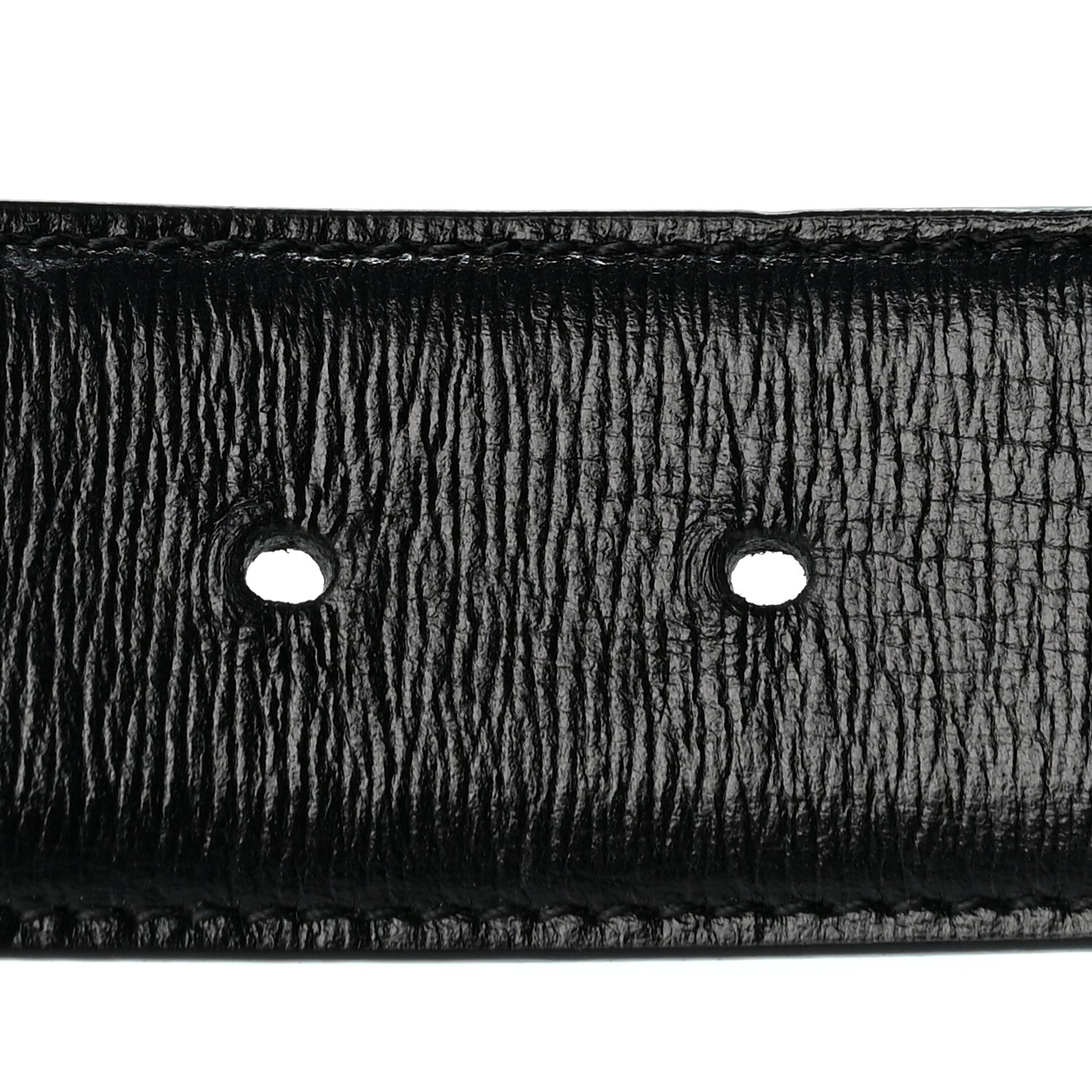 Gucci Azalea Calfskin Enamel Monochrome Double G 40mm Belt 95 38 Black 3 of 7