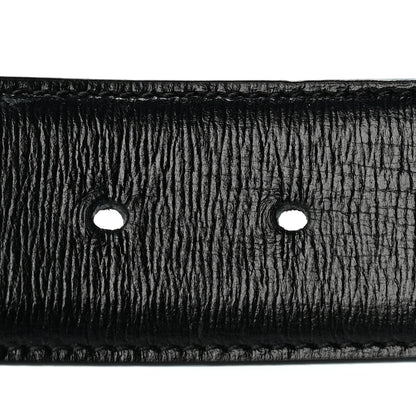 Gucci Azalea Calfskin Enamel Monochrome Double G 40mm Belt 95 38 Black 3 of 7
