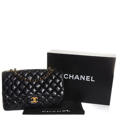 Chanel Lambskin Quilted Jumbo Single Flap Black 5 of 9