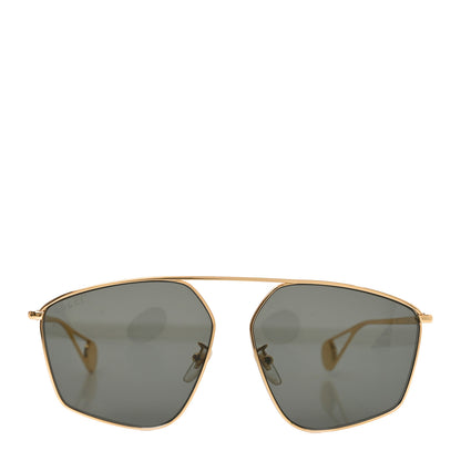 Gucci Square Frame GG0437SA Sunglasses Gold 2 of 7