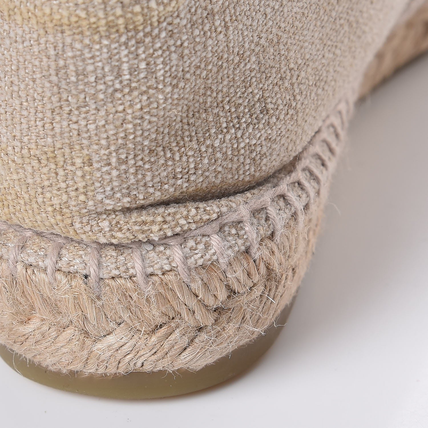 Chanel Linen Sequin CC Espadrilles 38 Beige Black 9 of 10