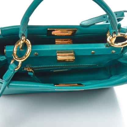 Fendi Nappa Mini Peekaboo Iconic Satchel Lago 5 of 11