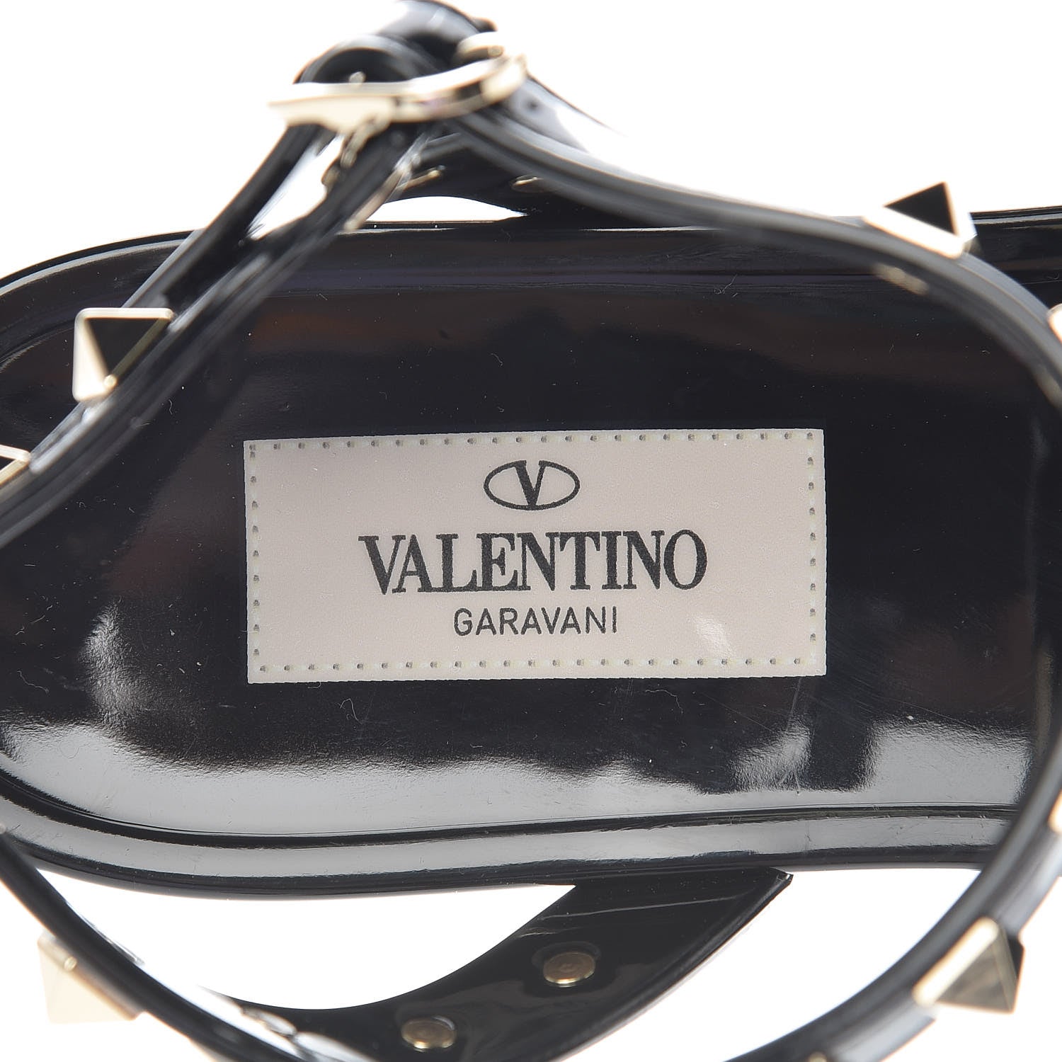 Valentino Garavani PVC Jelly Rockstud Caged Sandals 36 Black 7 of 7