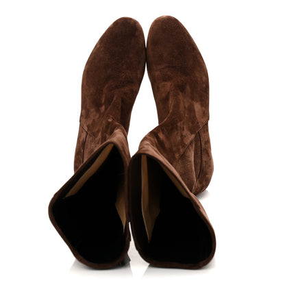 Christian Louboutin Suede Calfskin Jane Knee High 55 Boots 37.5 Cosme 2 of 8