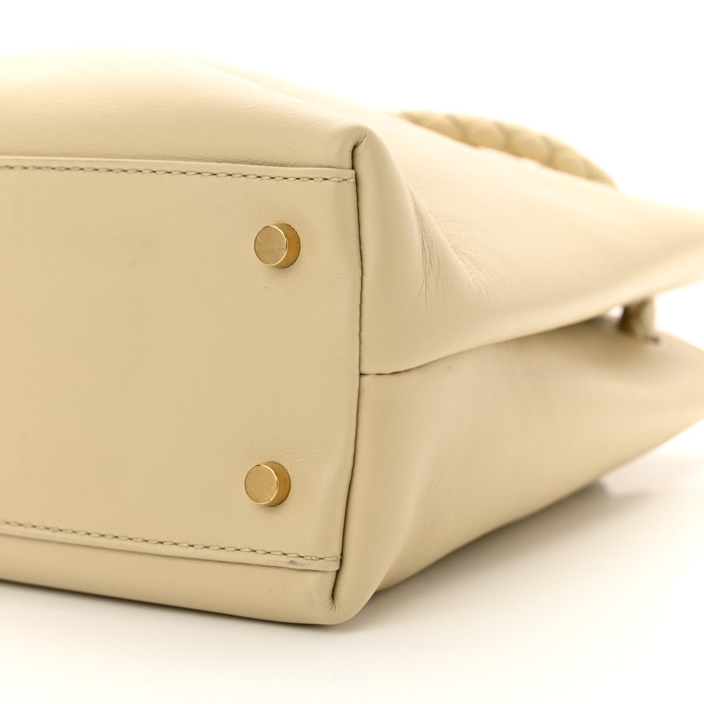 Silky Calfskin Medium Andiamo Shoulder Bag Light Butterscotch