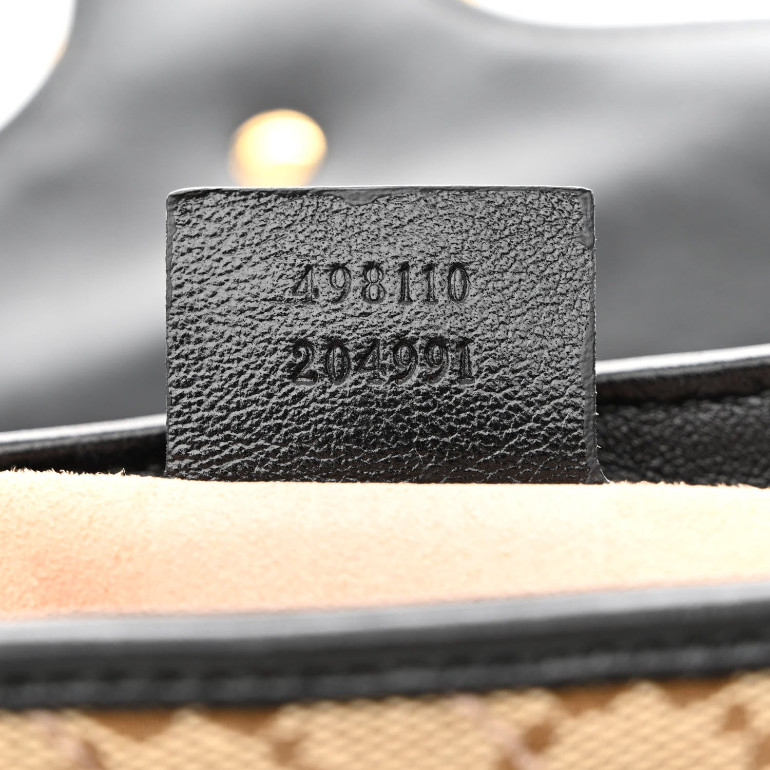 Gucci Monogram Azalea Calfskin Matelasse Diagonal Small GG Marmont Top Handle Shoulder Bag Beige Ebony Black 7 of 11
