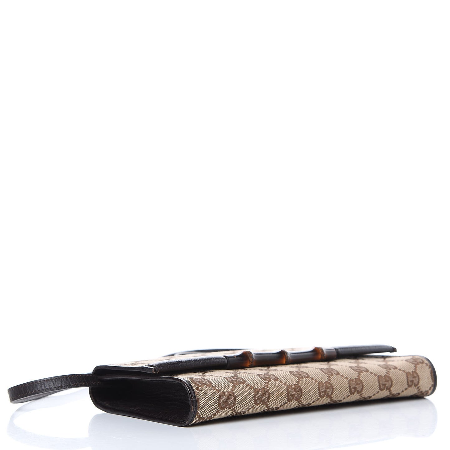 Monogram Bamboo Bar Clutch Dark Brown