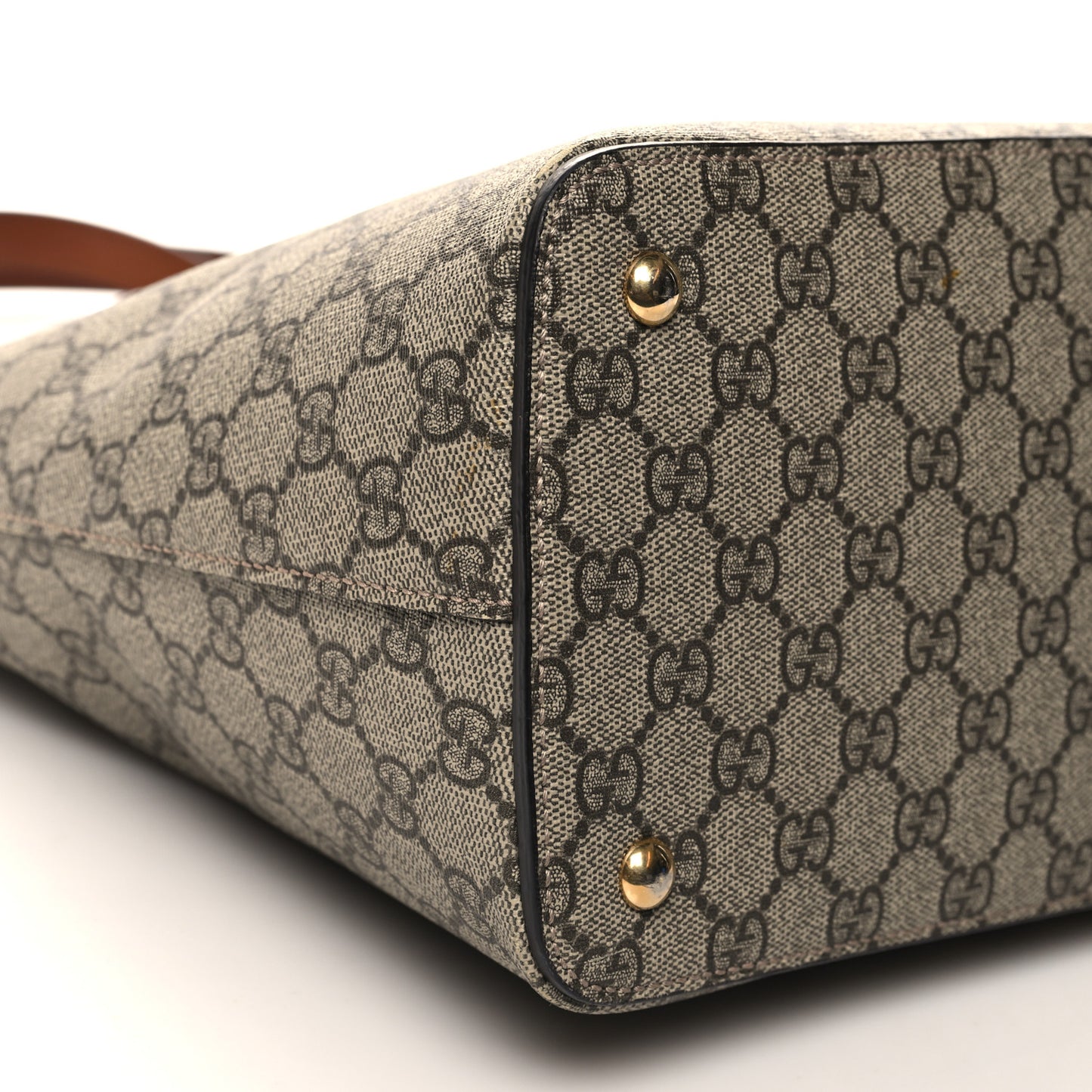 GG Supreme Monogram Small Zip Top Tote Beige Tuscany