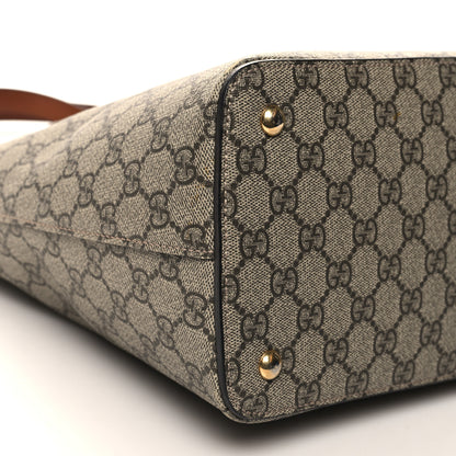 Gucci GG Supreme Monogram Small Zip Top Tote Beige Tuscany 9 of 15