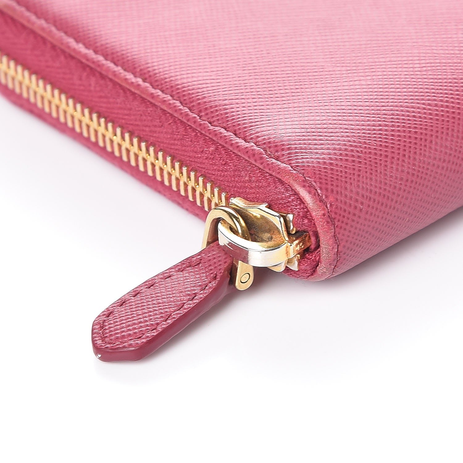 Prada Saffiano Zip Around Wallet Peonia 10 of 12