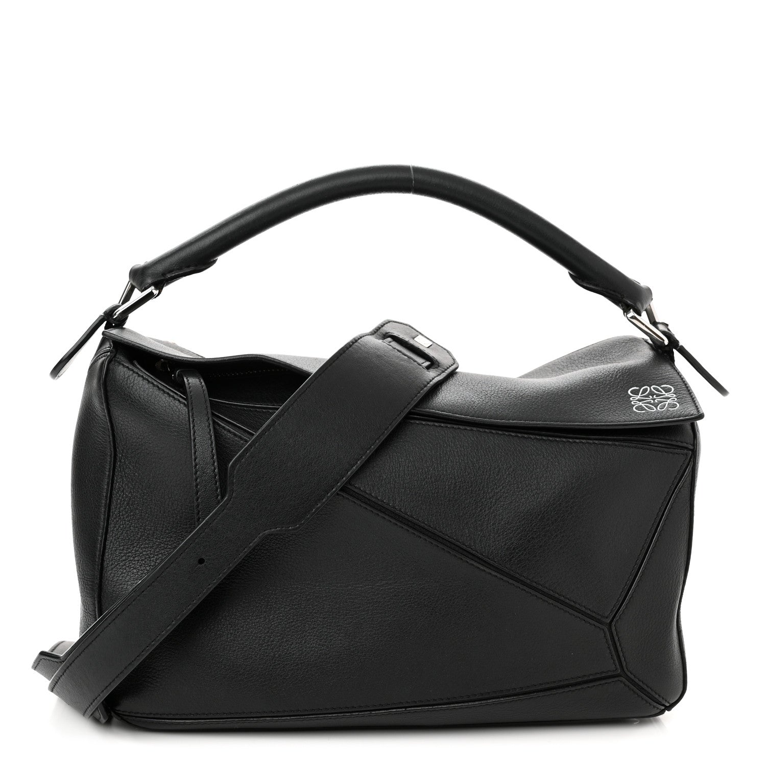 Loewe Calfskin Medium Puzzle Bag Black 1 of 9
