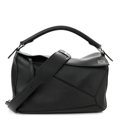 Loewe Calfskin Medium Puzzle Bag Black 1 of 9