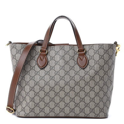 Gucci Soft GG Supreme Monogram Small Crossbody Tote Beige Cuir 1 of 13