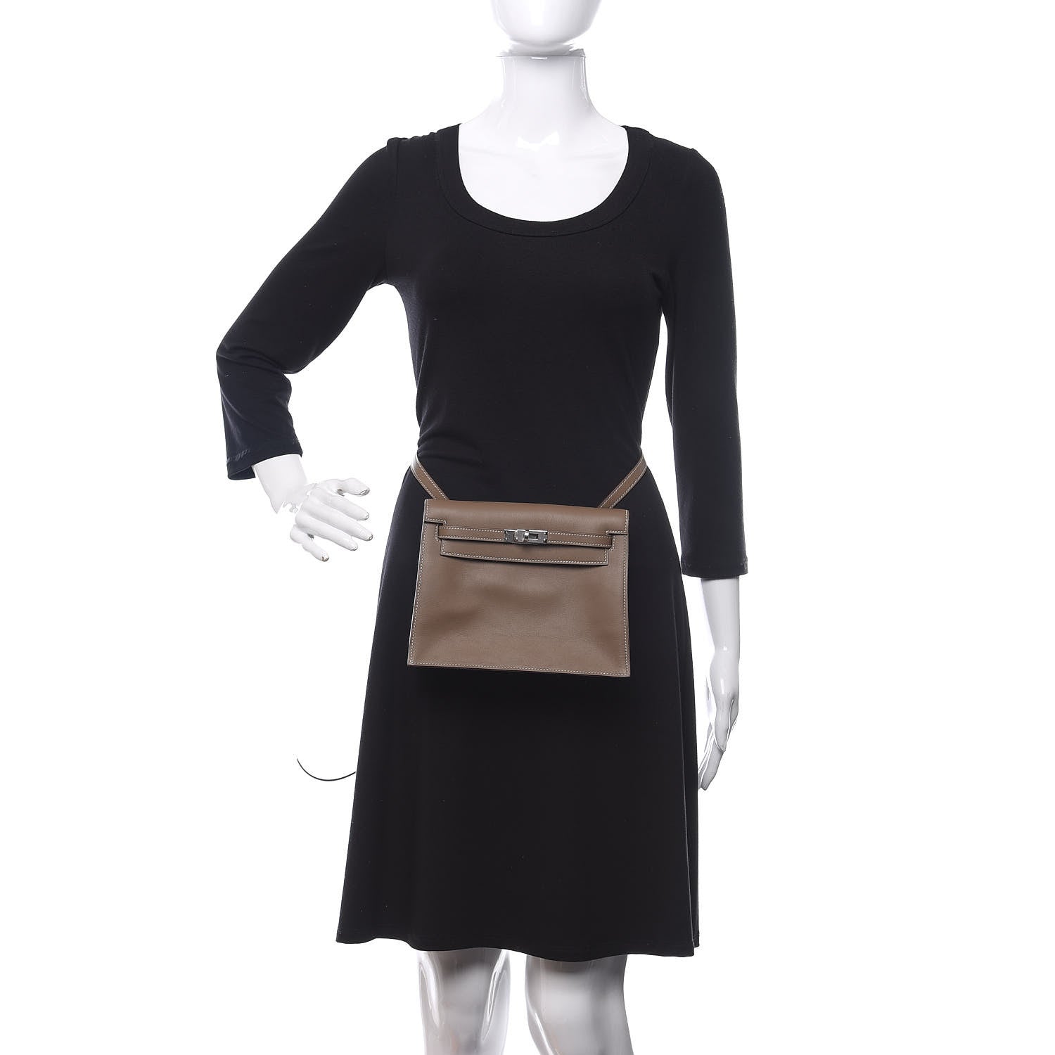 Hermes Swift Kelly Danse II Belt Bag Etoupe 2 of 11