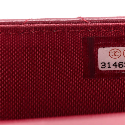 Chanel Lambskin Quilted Top Handle Flap Coin Purse With Chain Burgundy 8 of 12