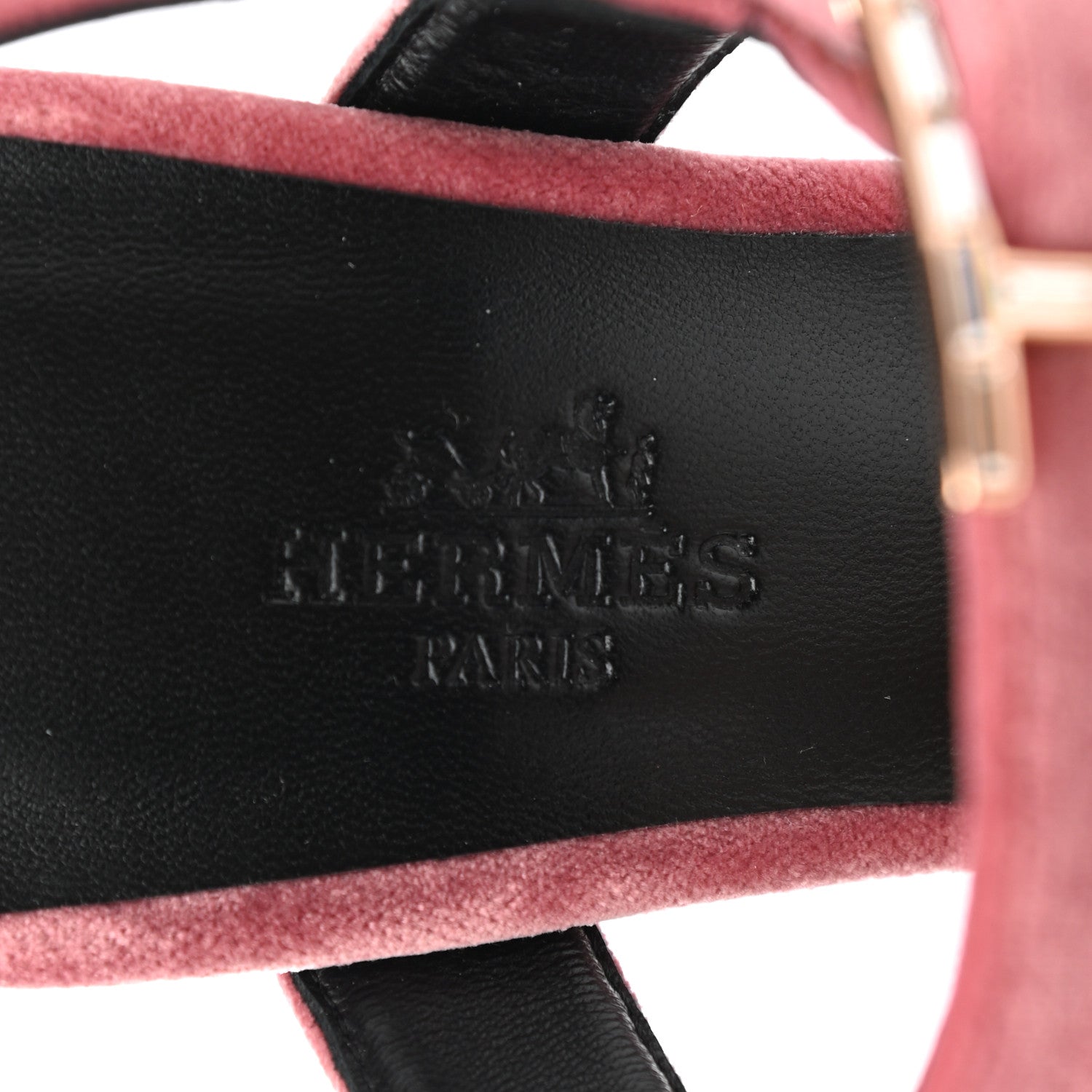 Hermes Velours Bossa Sandals 36 Bois De Rose 7 of 9