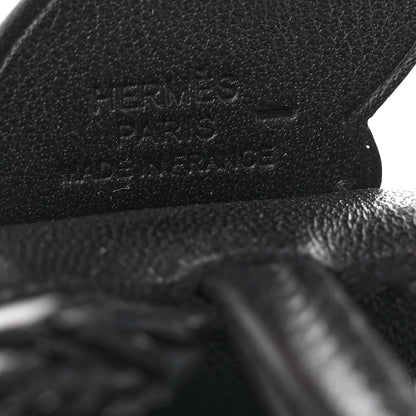 Hermes Milo Lambskin Lizard Touch Grigri Rodeo Pegase Horse Bag Charm PM So Black 4 of 4