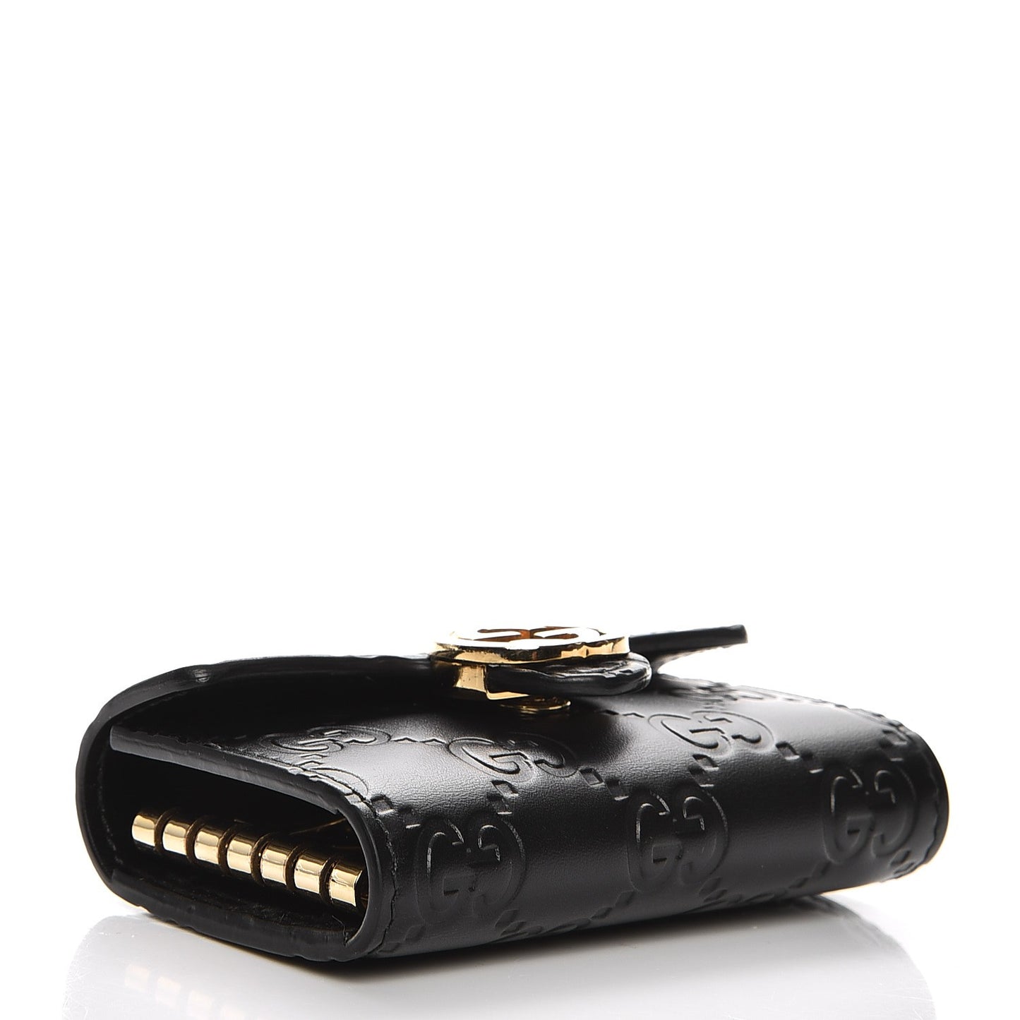 Guccissima Icon Signature 6 Key Holder Case Black
