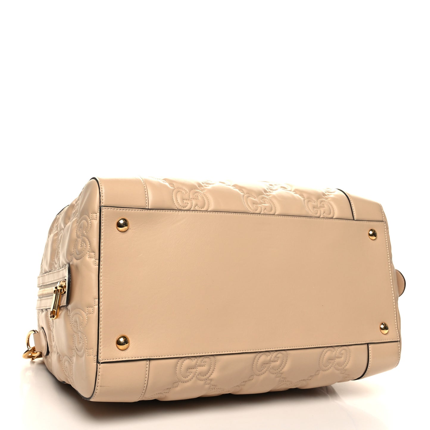 Calfskin GG Matelasse Medium Duffle Bag Naturale
