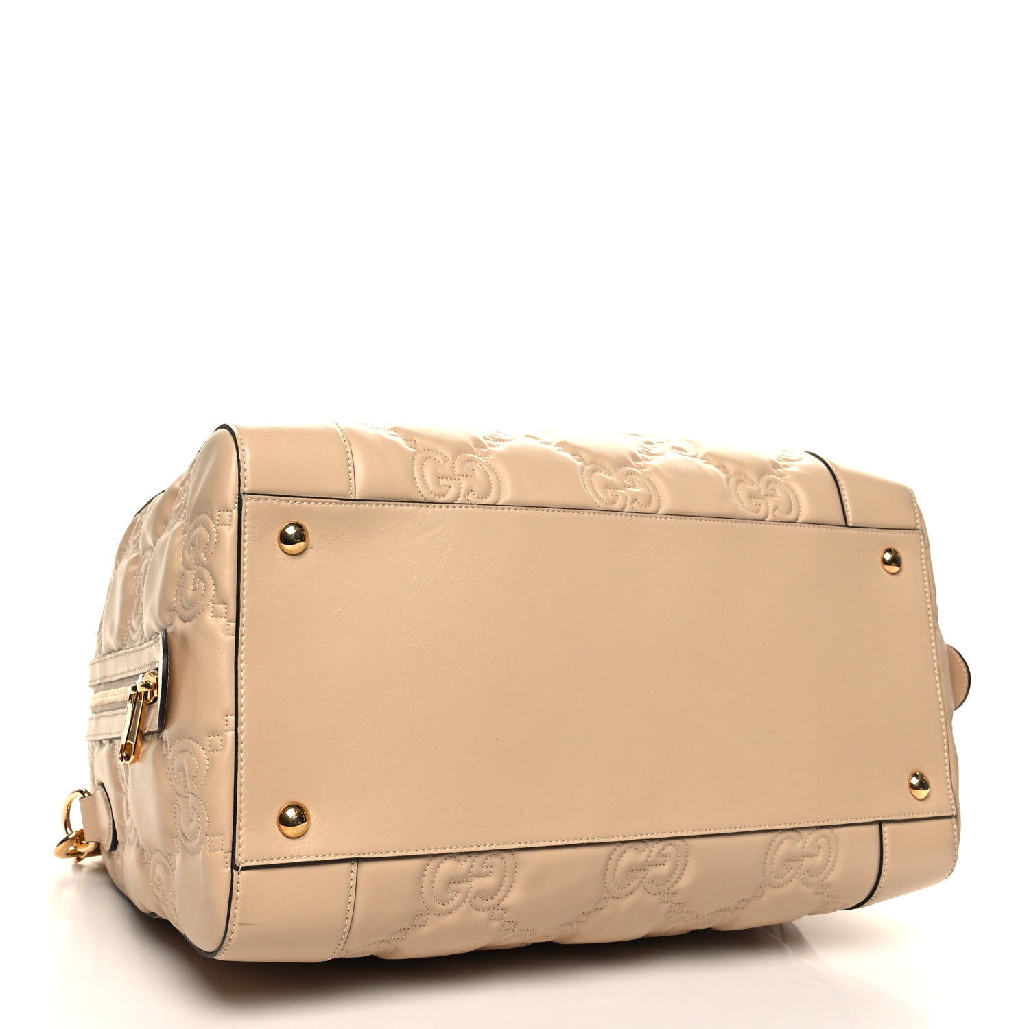 Gucci Calfskin GG Matelasse Medium Duffle Bag Naturale 4 of 15