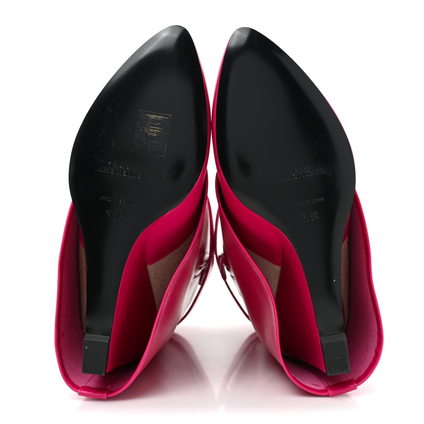 Calfskin Shark Lock Ankle Boots 39.5 Neon Pink