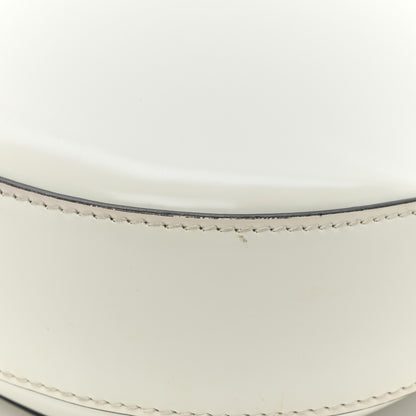 Prada Spazzolato Cleo Flap Adjustable Strap Shoulder Bag White Black 14 of 16