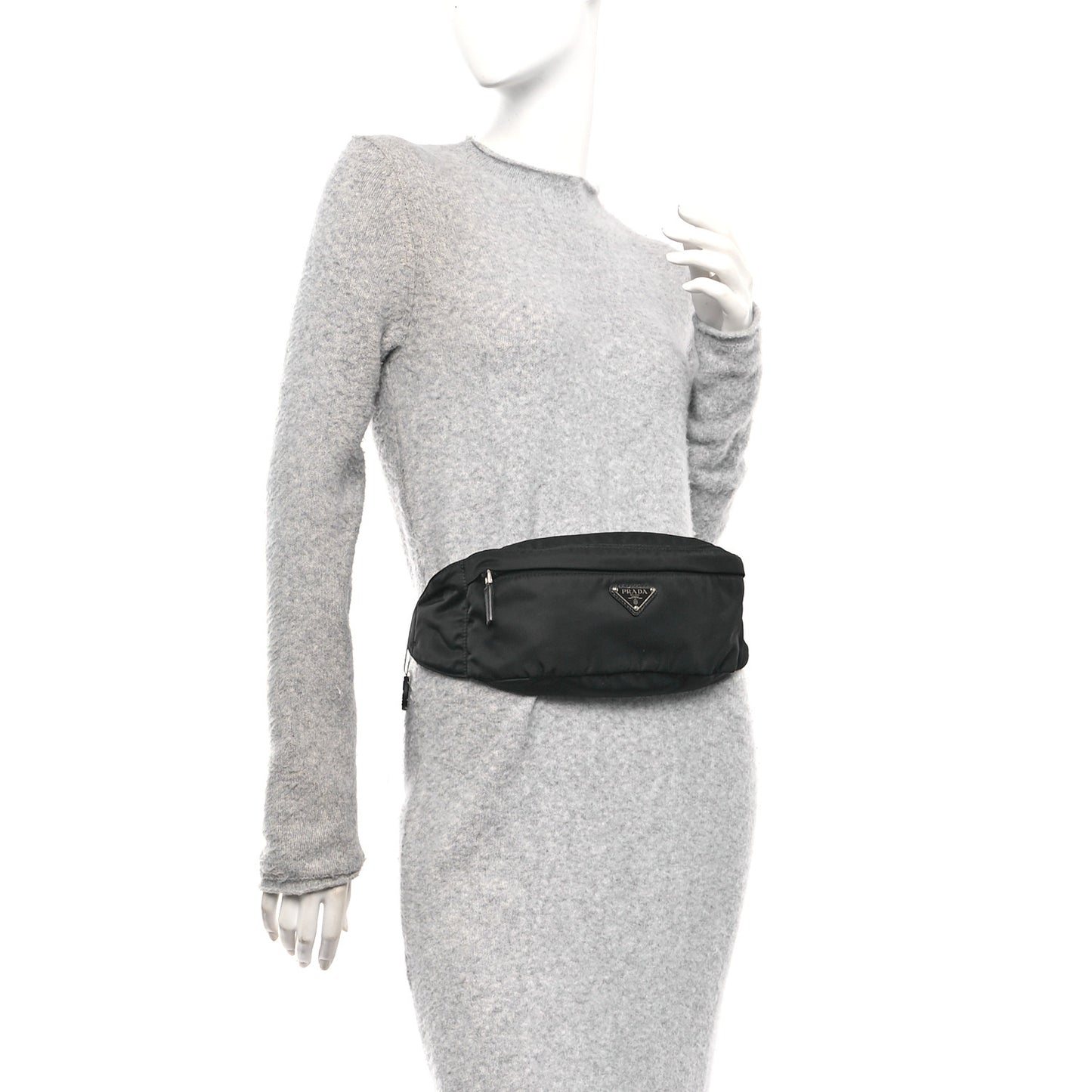 Re-Nylon Saffiano Belt Bag Black