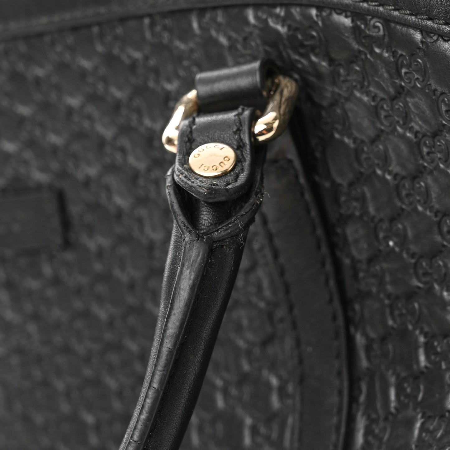 Soft Microguccissima Dome Satchel Black