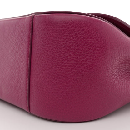 Salvatore Ferragamo Grained Calfskin Linda Top Handle Satchel Sangria 10 of 19