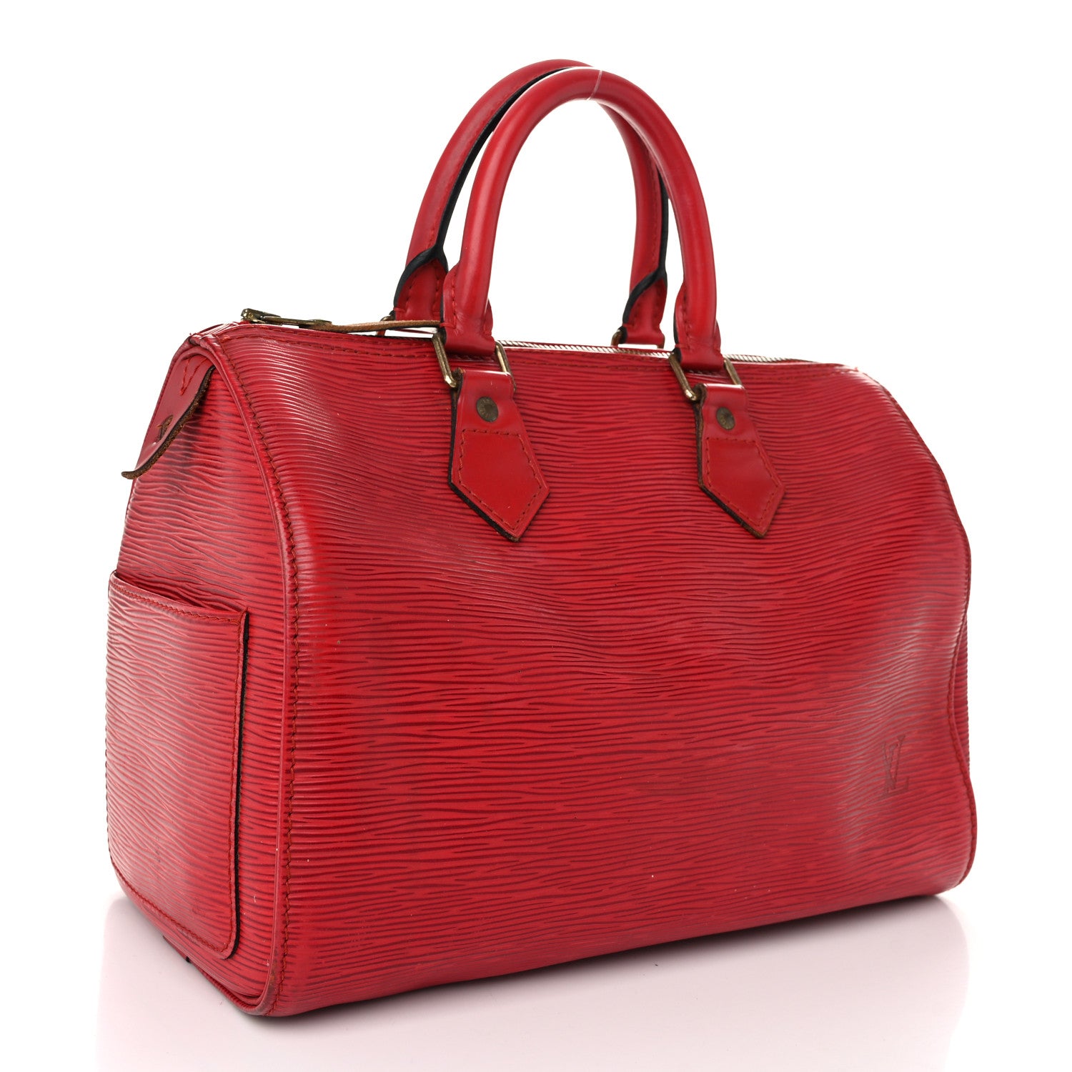 Louis Vuitton Epi Speedy 25 Castillan Red 3 of 15