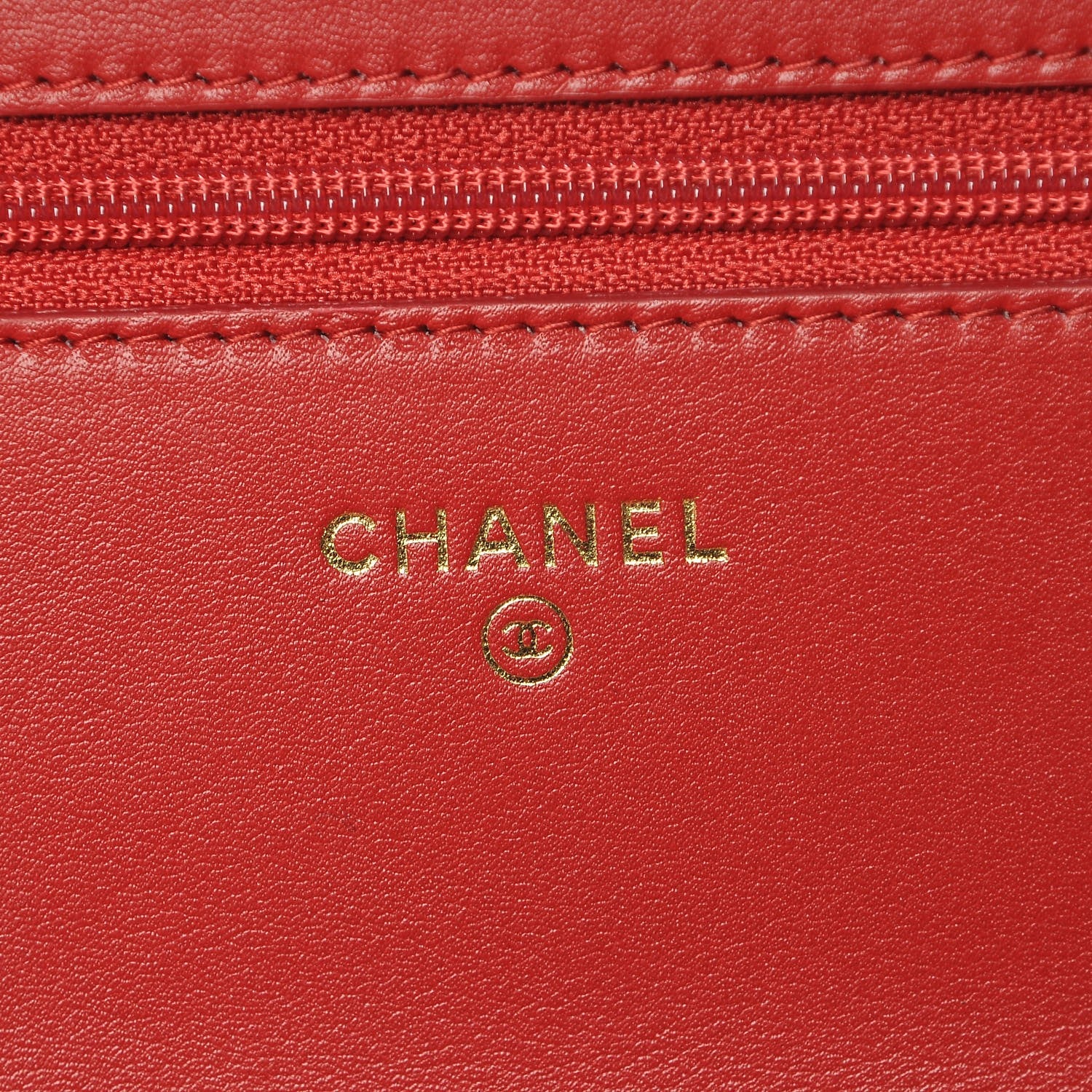 Chanel Calfskin Chevron Quilted Boy Wallet On Chain WOC Red 6 of 9