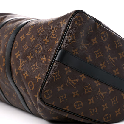 Louis Vuitton Monogram Macassar Keepall Bandouliere 45 8 of 9