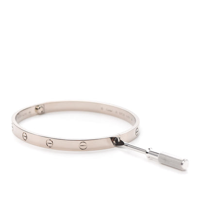 Cartier 18K White Gold LOVE Bracelet 21 5 of 8