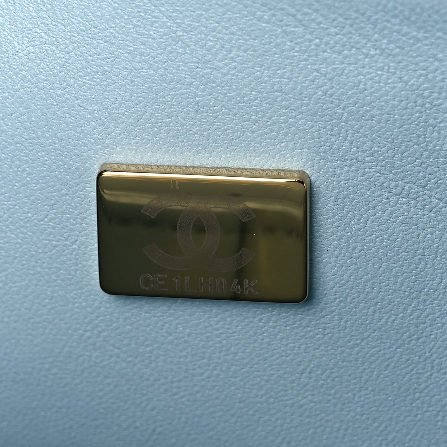 Caviar Quilted Medium Double Flap Light Blue
