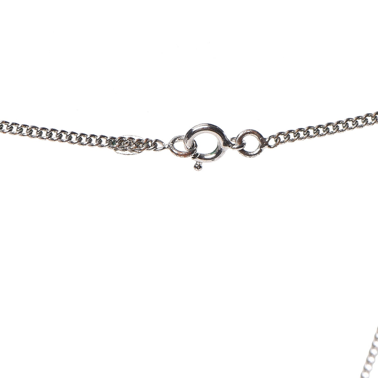 Crystal CC Necklace Silver