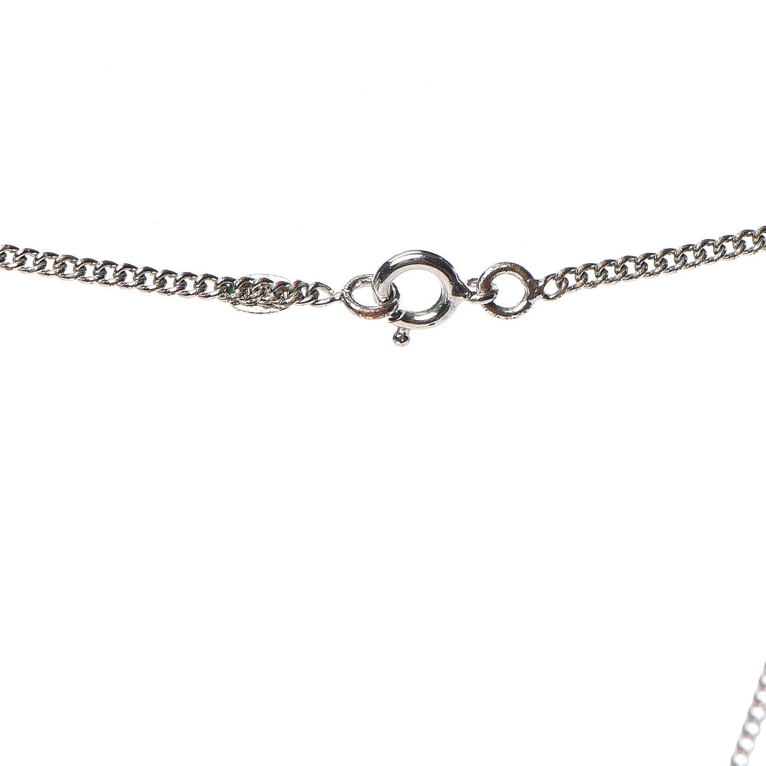 Chanel Crystal CC Necklace Silver 5 of 6