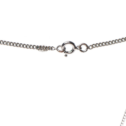 Chanel Crystal CC Necklace Silver 5 of 6