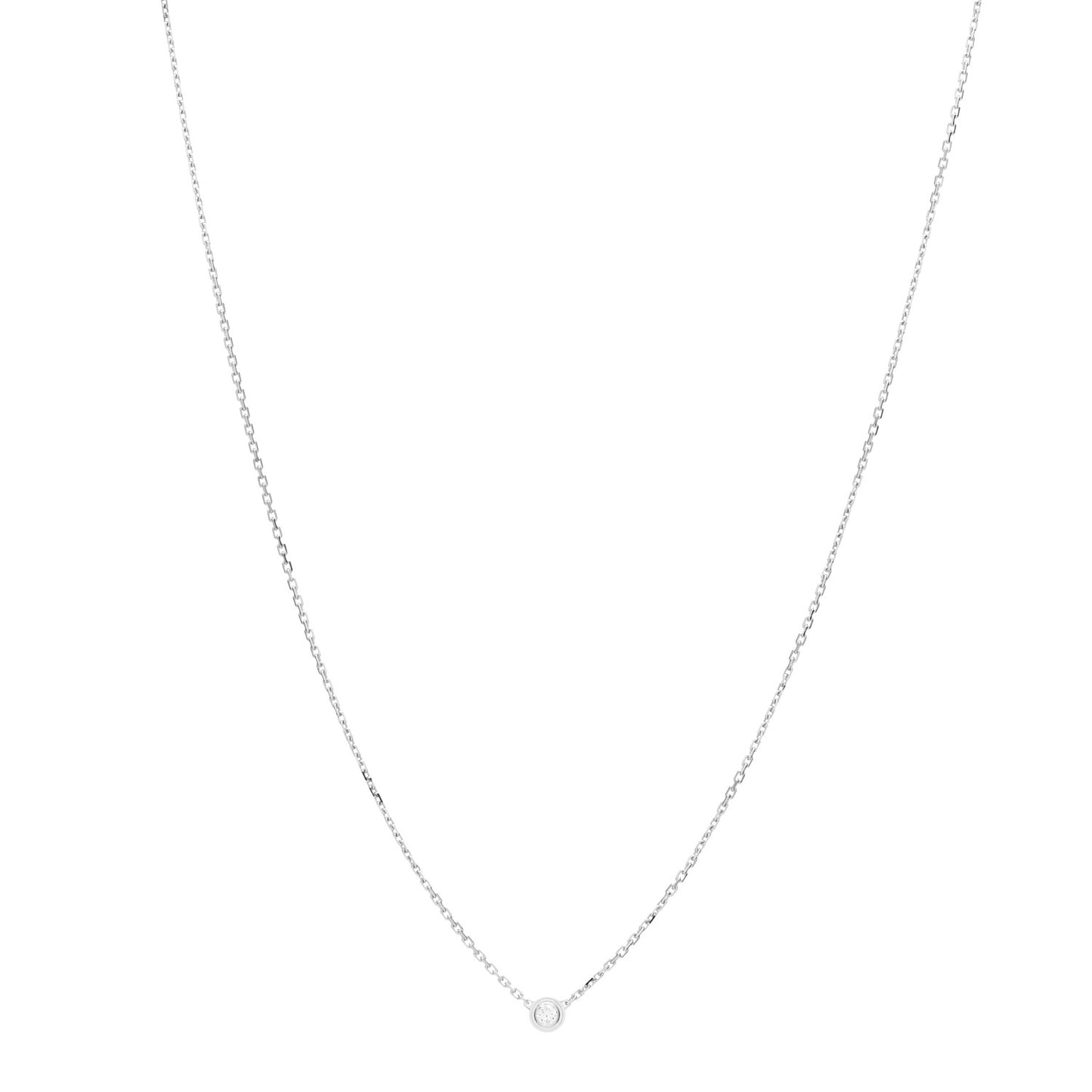 18K White Gold Diamond SM D'Amour Pendant Necklace