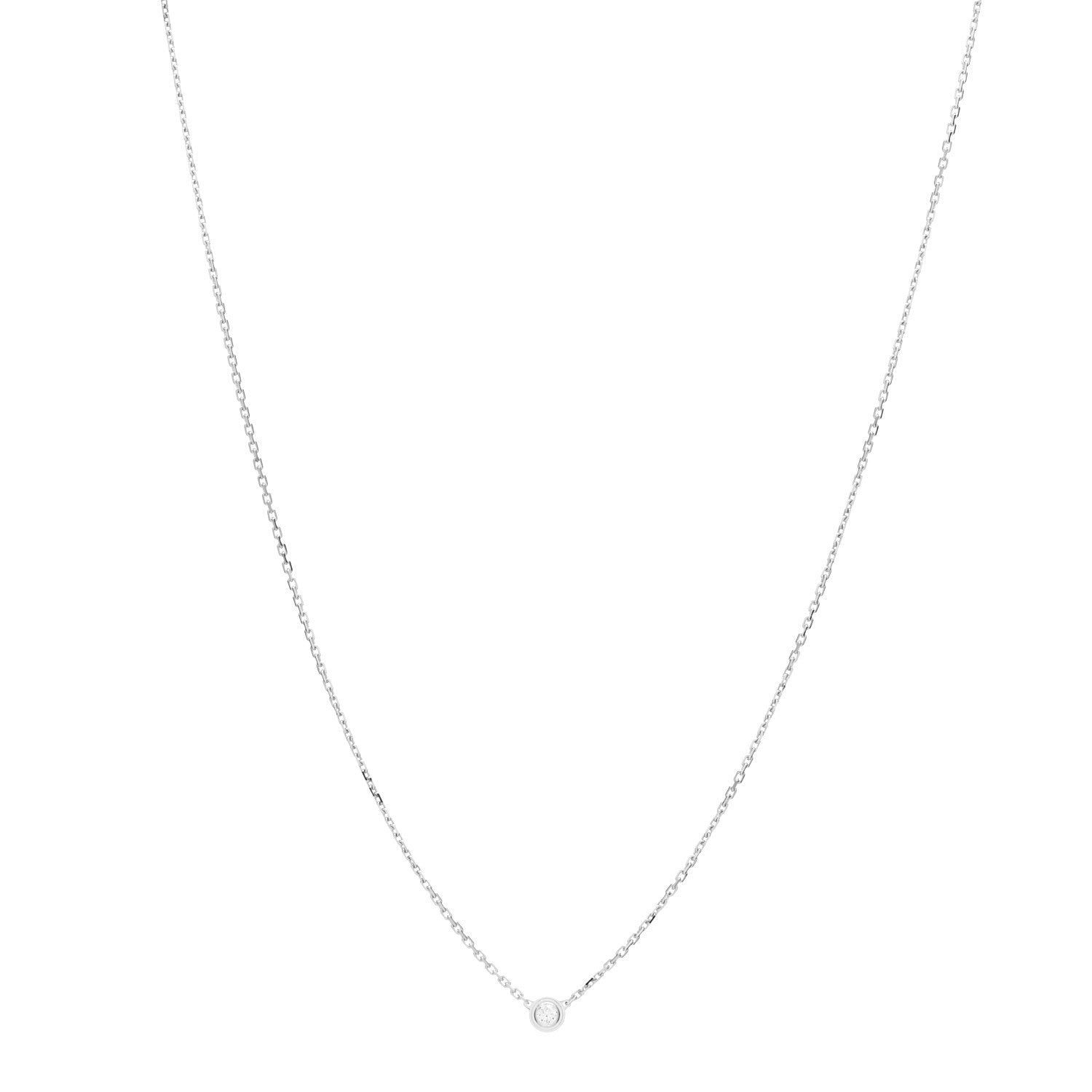 Cartier 18K White Gold Diamond SM D'Amour Pendant Necklace 1 of 5