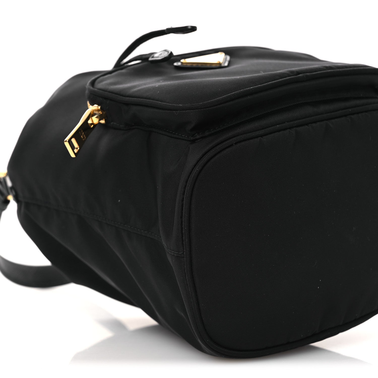 Prada Nylon Vela Saffiano Mini Bucket Crossbody Bag Black 10 of 11