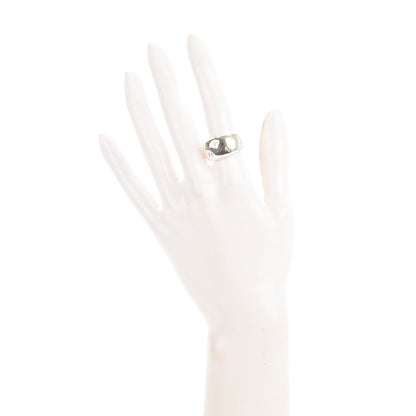 Chanel Sterling Silver Logo Ring 6.5 2 of 5