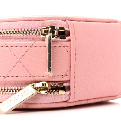 Chanel Caviar Quilted Round Handle With Care Vanity With Chain Pink 28 of 31