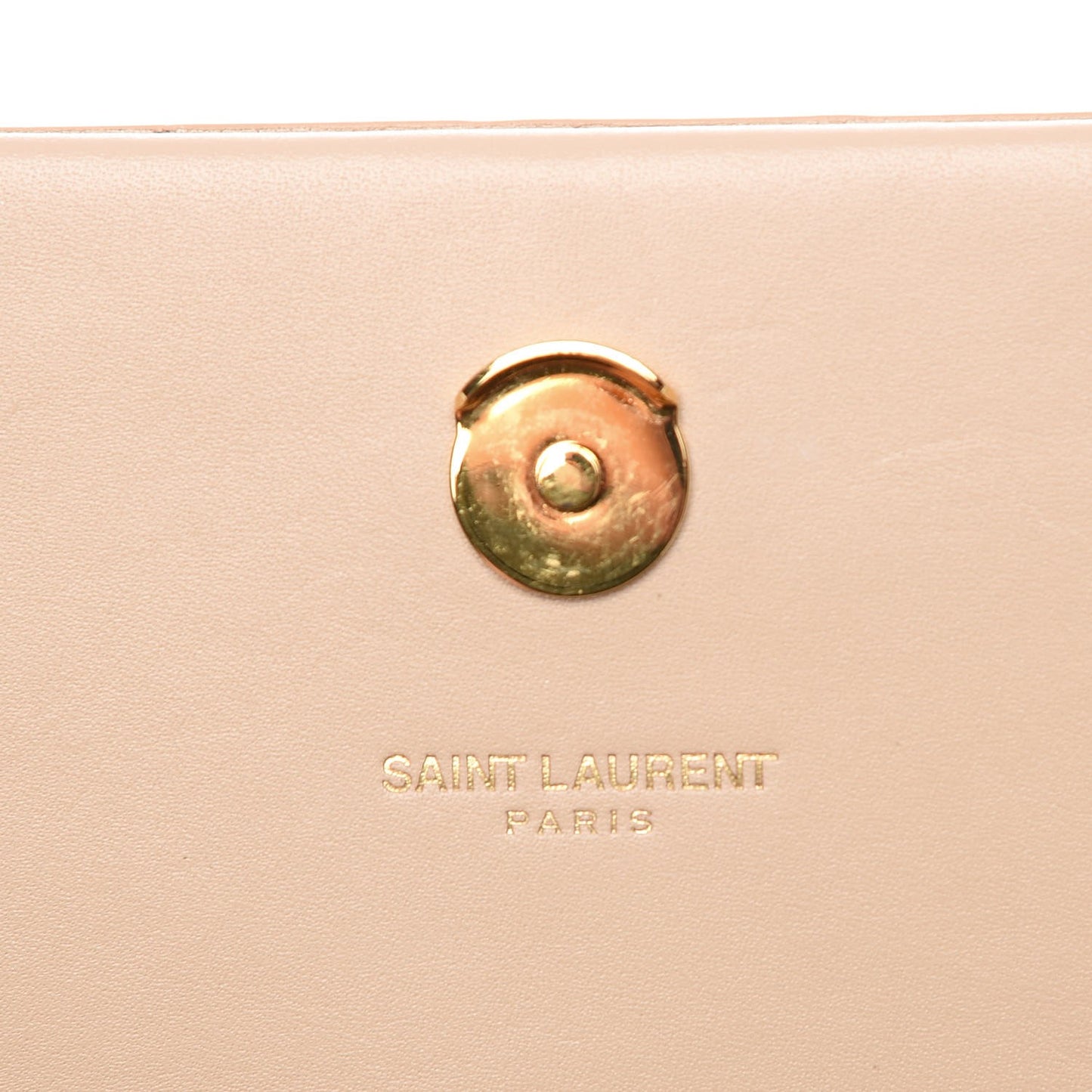 Smooth Calfskin Classic Monogram Kate Tassel Chain Wallet Nude Powder