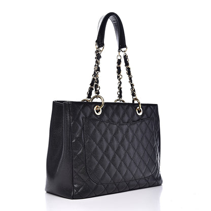 Chanel Caviar Quilted Grand Shopping Tote GST Black 3 of 10