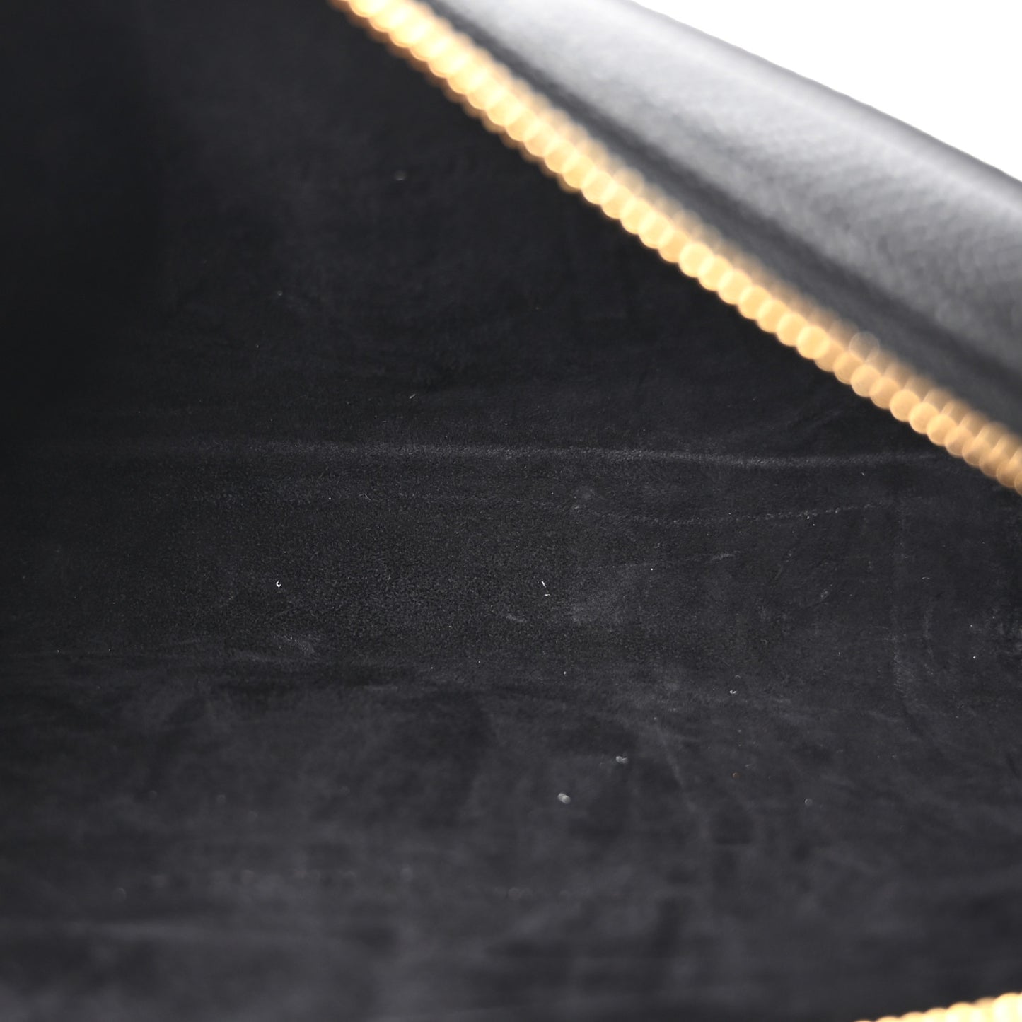 Grained Calfskin Caro Double Pouch Black