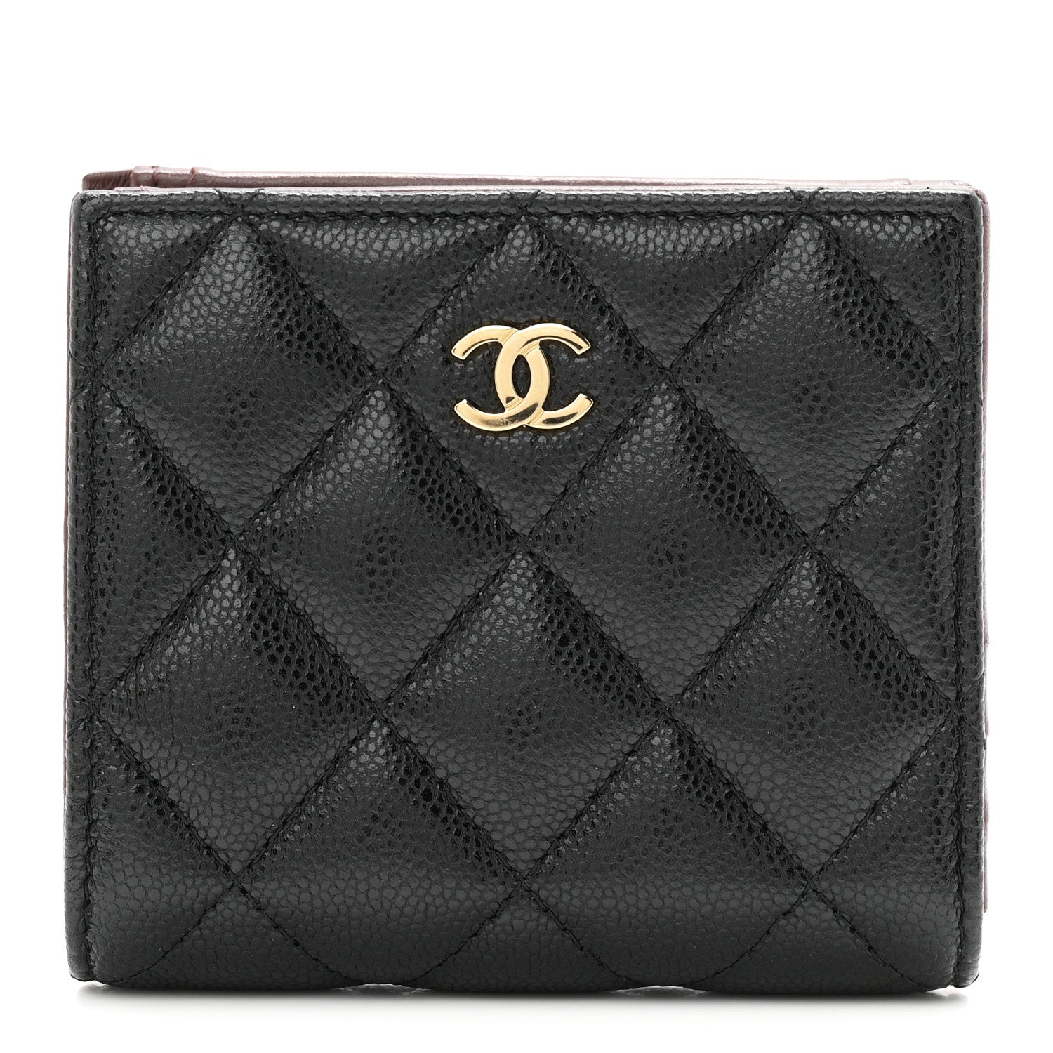 Chanel Caviar Quilted Compact Bifold Wallet Black 1 of 9