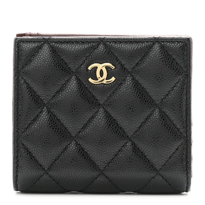 Chanel Caviar Quilted Compact Bifold Wallet Black 1 of 9