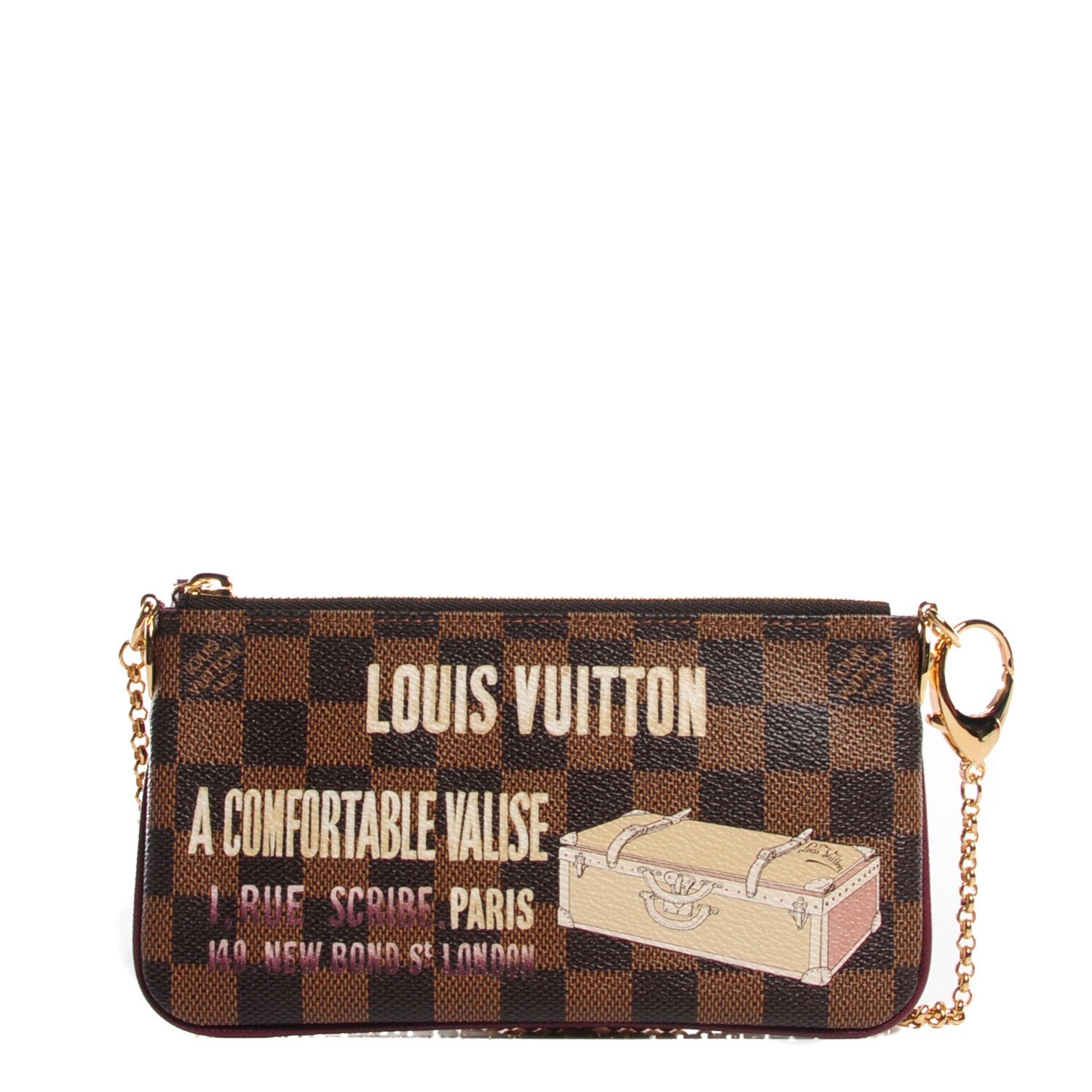 Louis Vuitton Damier Ebene Trunk Pochette Milla MM 1 of 7