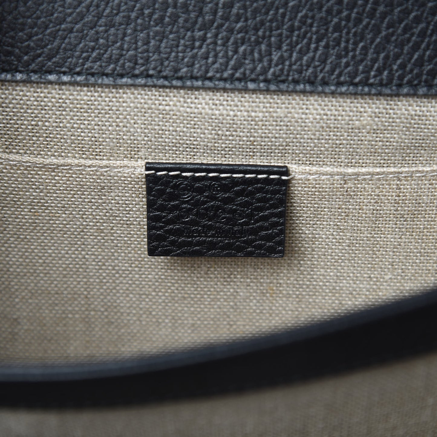 Dollar Calfskin Small Interlocking G Shoulder Bag Black