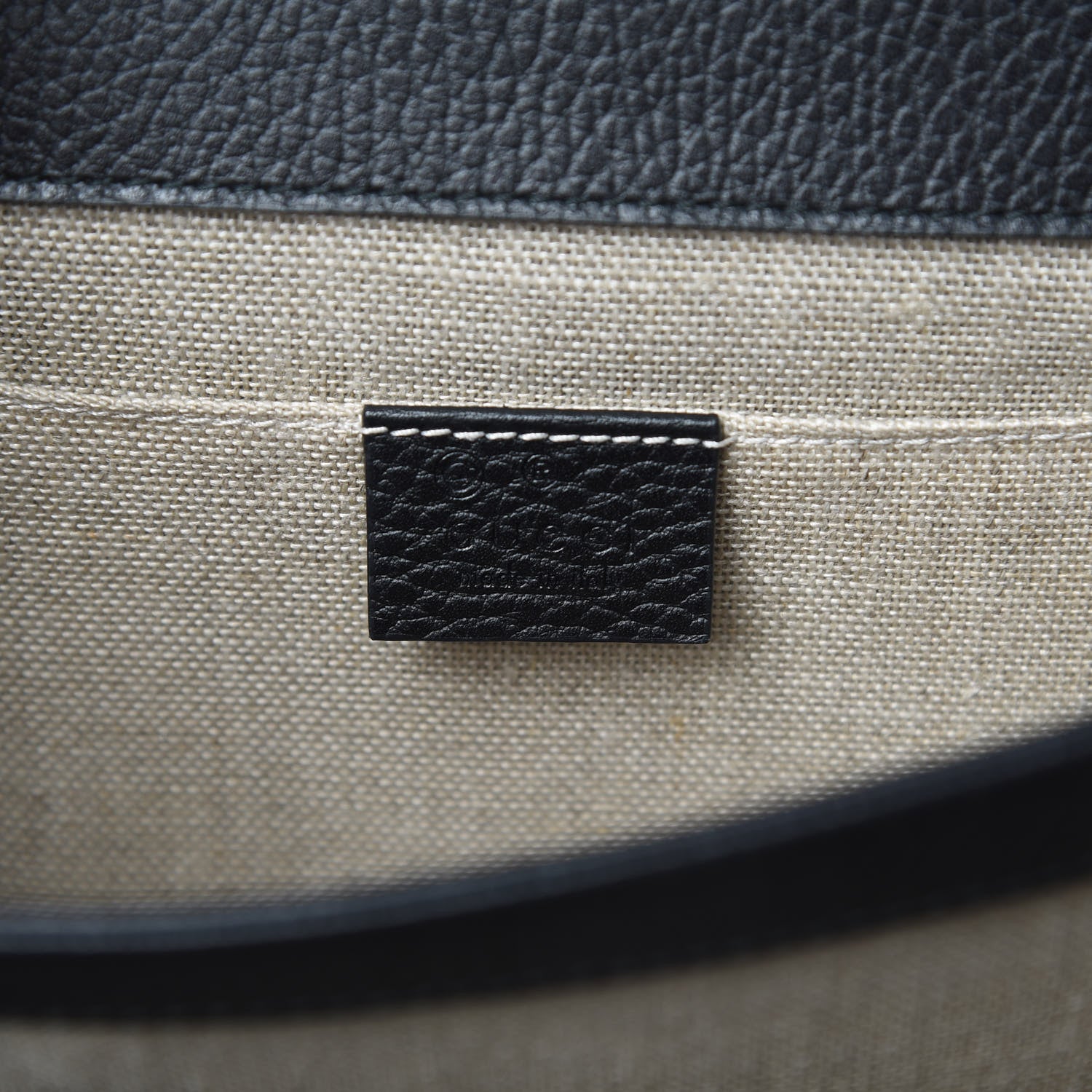 Gucci Dollar Calfskin Small Interlocking G Shoulder Bag Black 6 of 11